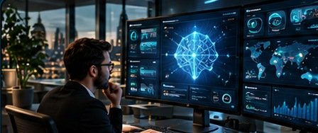 Nexus AI concept: intelligent data dashboards and AI workflow monitoring